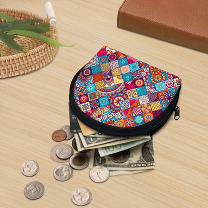 Ethnic Bohemian Mandala Pattern Print Coin Purse