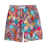 Ethnic Bohemian Mandala Pattern Print Cotton Shorts