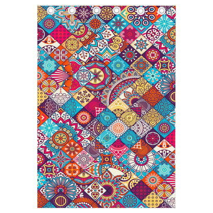 Ethnic Bohemian Mandala Pattern Print Curtain