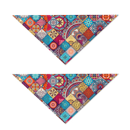 Ethnic Bohemian Mandala Pattern Print Dog Bandana