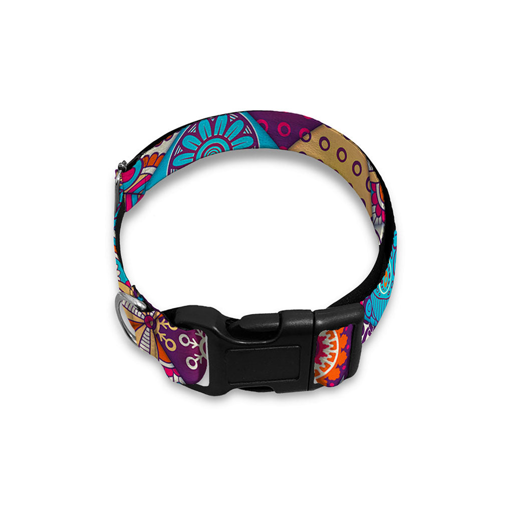 Ethnic Bohemian Mandala Pattern Print Dog Collar