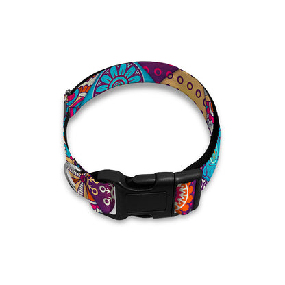 Ethnic Bohemian Mandala Pattern Print Dog Collar