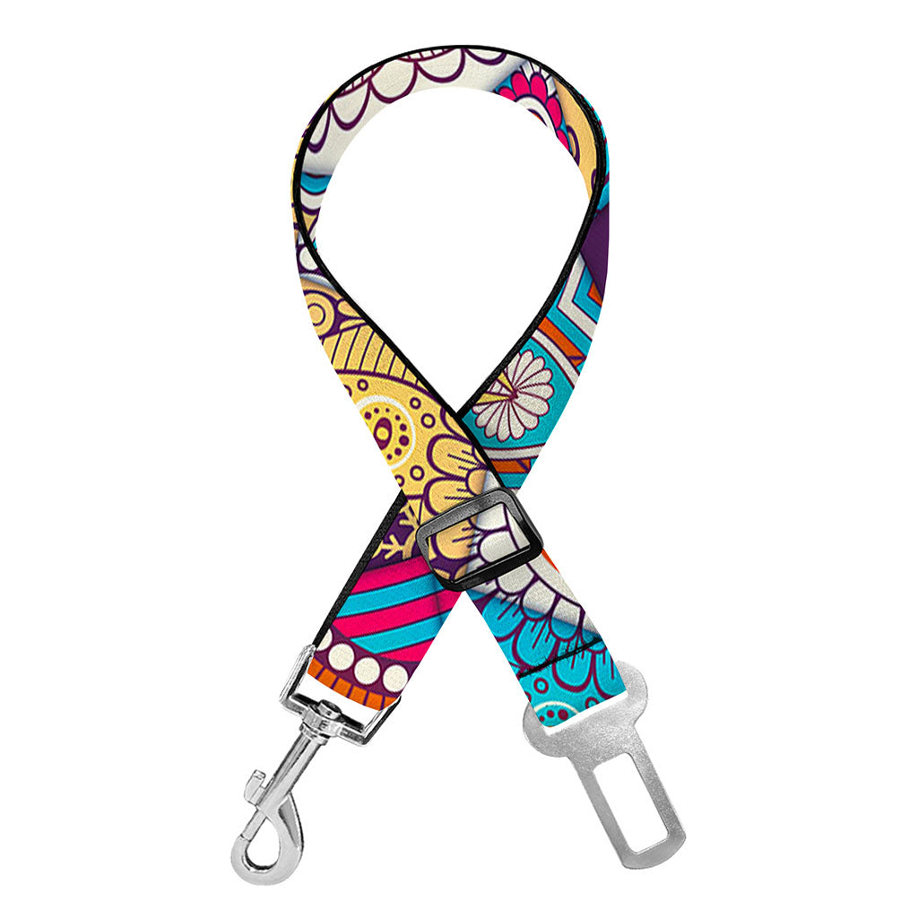 Ethnic Bohemian Mandala Pattern Print Dog Seat Belt