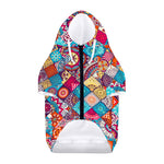 Ethnic Bohemian Mandala Pattern Print Dog Zip Up Hoodie