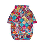 Ethnic Bohemian Mandala Pattern Print Dog Zip Up Hoodie