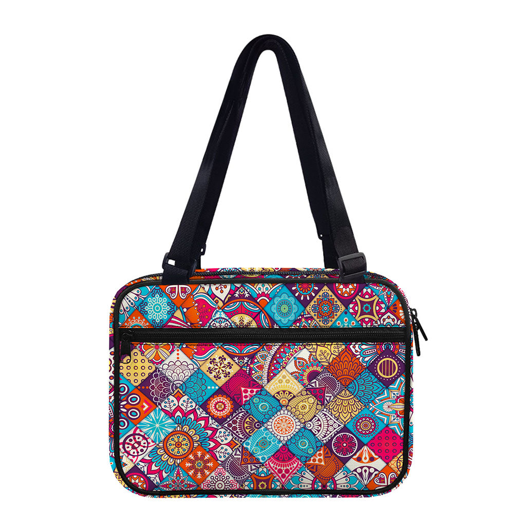 Ethnic Bohemian Mandala Pattern Print Double Strap Bible Bag