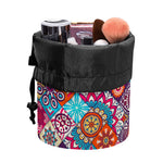 Ethnic Bohemian Mandala Pattern Print Drawstring Makeup Bag