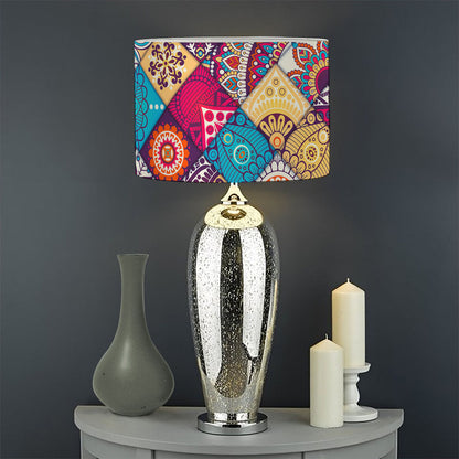 Ethnic Bohemian Mandala Pattern Print Drum Lamp Shade