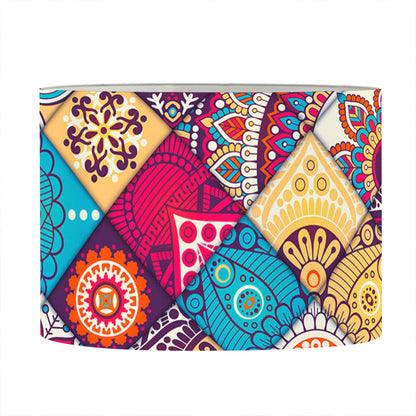 Ethnic Bohemian Mandala Pattern Print Drum Lamp Shade