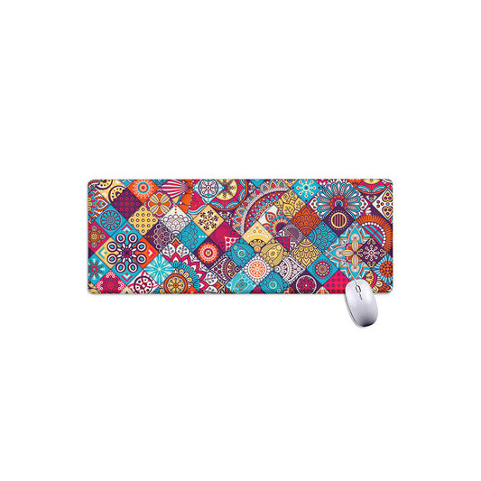Ethnic Bohemian Mandala Pattern Print Extended Mouse Pad