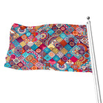 Ethnic Bohemian Mandala Pattern Print Flag