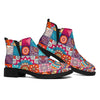 Ethnic Bohemian Mandala Pattern Print Flat Ankle Boots