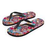 Ethnic Bohemian Mandala Pattern Print Flip Flops