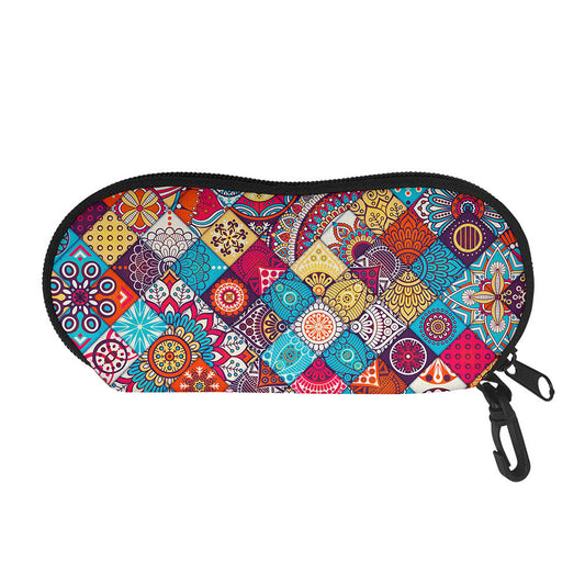 Ethnic Bohemian Mandala Pattern Print Glasses Case