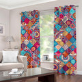 Ethnic Bohemian Mandala Pattern Print Grommet Curtains