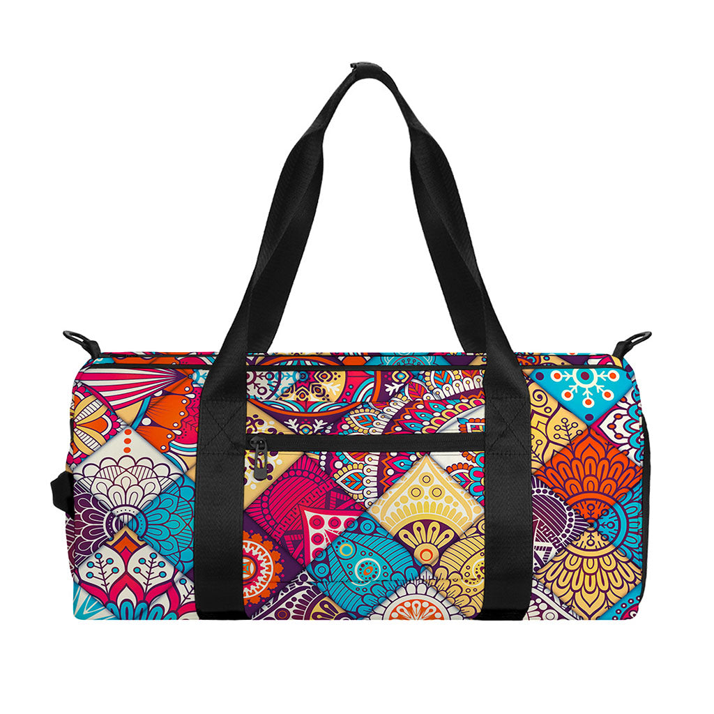 Ethnic Bohemian Mandala Pattern Print Gym Bag