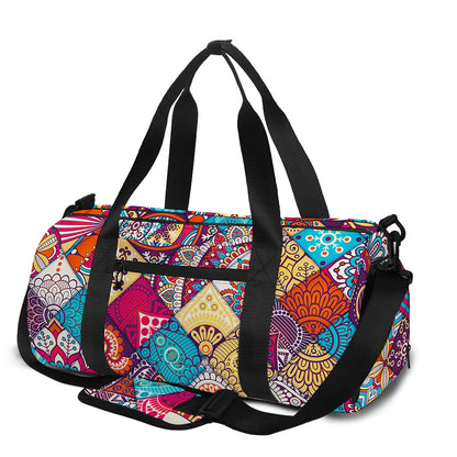 Ethnic Bohemian Mandala Pattern Print Gym Bag