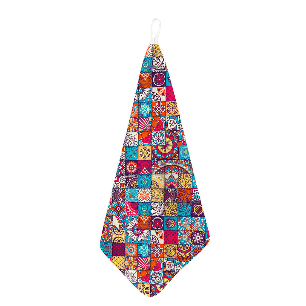 Ethnic Bohemian Mandala Pattern Print Hand Towel
