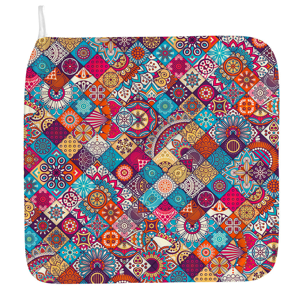 Ethnic Bohemian Mandala Pattern Print Hand Towel