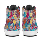 Ethnic Bohemian Mandala Pattern Print High Top Leather Sneakers