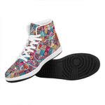 Ethnic Bohemian Mandala Pattern Print High Top Leather Sneakers