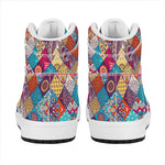 Ethnic Bohemian Mandala Pattern Print High Top Leather Sneakers