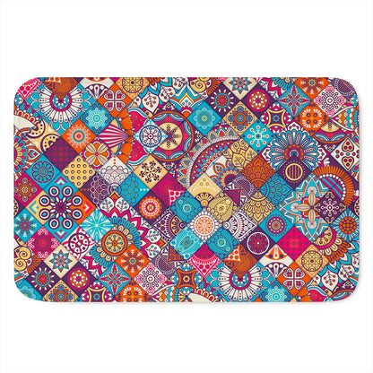 Ethnic Bohemian Mandala Pattern Print Indoor Door Mat