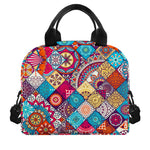 Ethnic Bohemian Mandala Pattern Print Insulated Lunch Bag