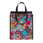Ethnic Bohemian Mandala Pattern Print Insulated Lunch Tote