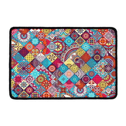 Ethnic Bohemian Mandala Pattern Print Kitchen Mat