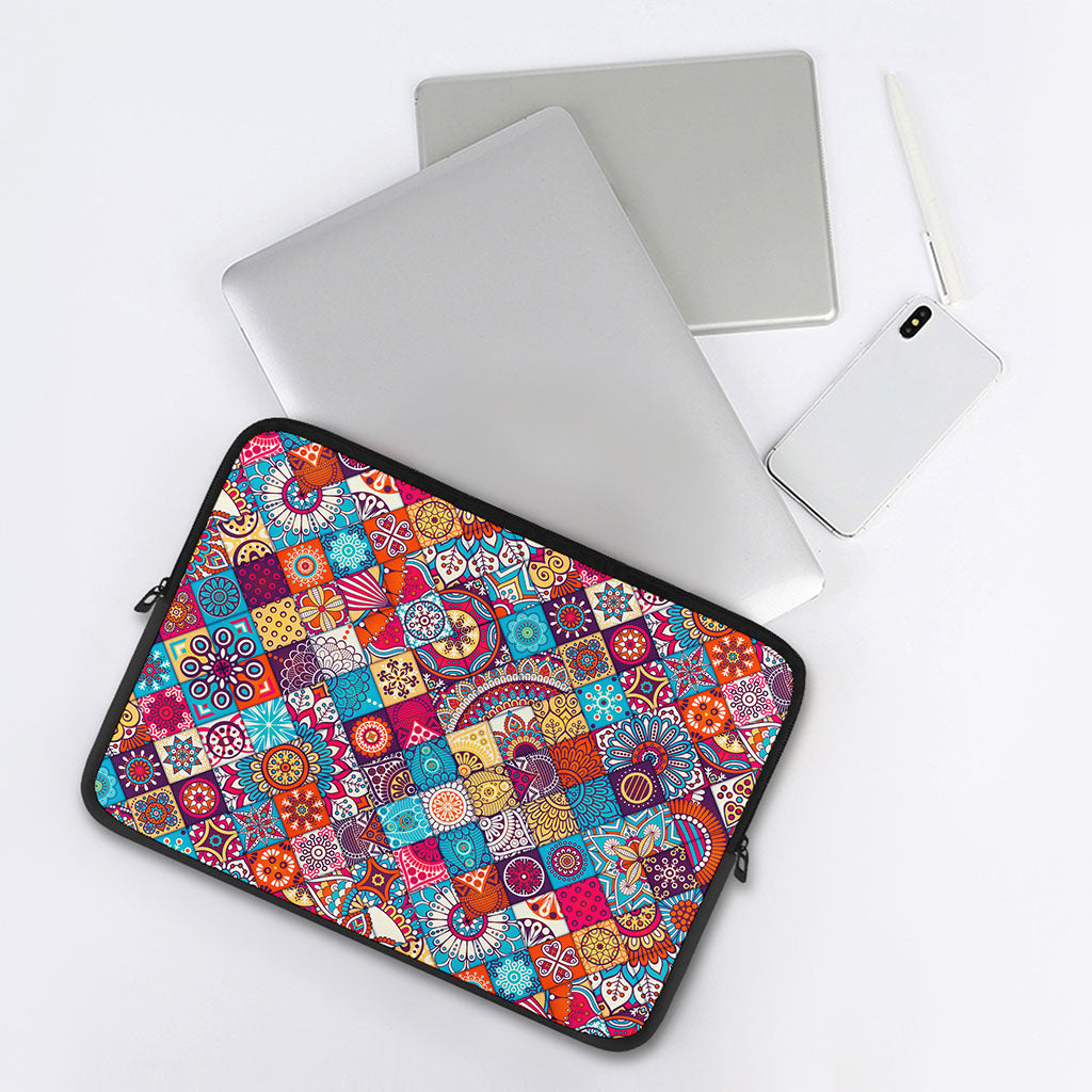 Ethnic Bohemian Mandala Pattern Print Laptop Sleeve