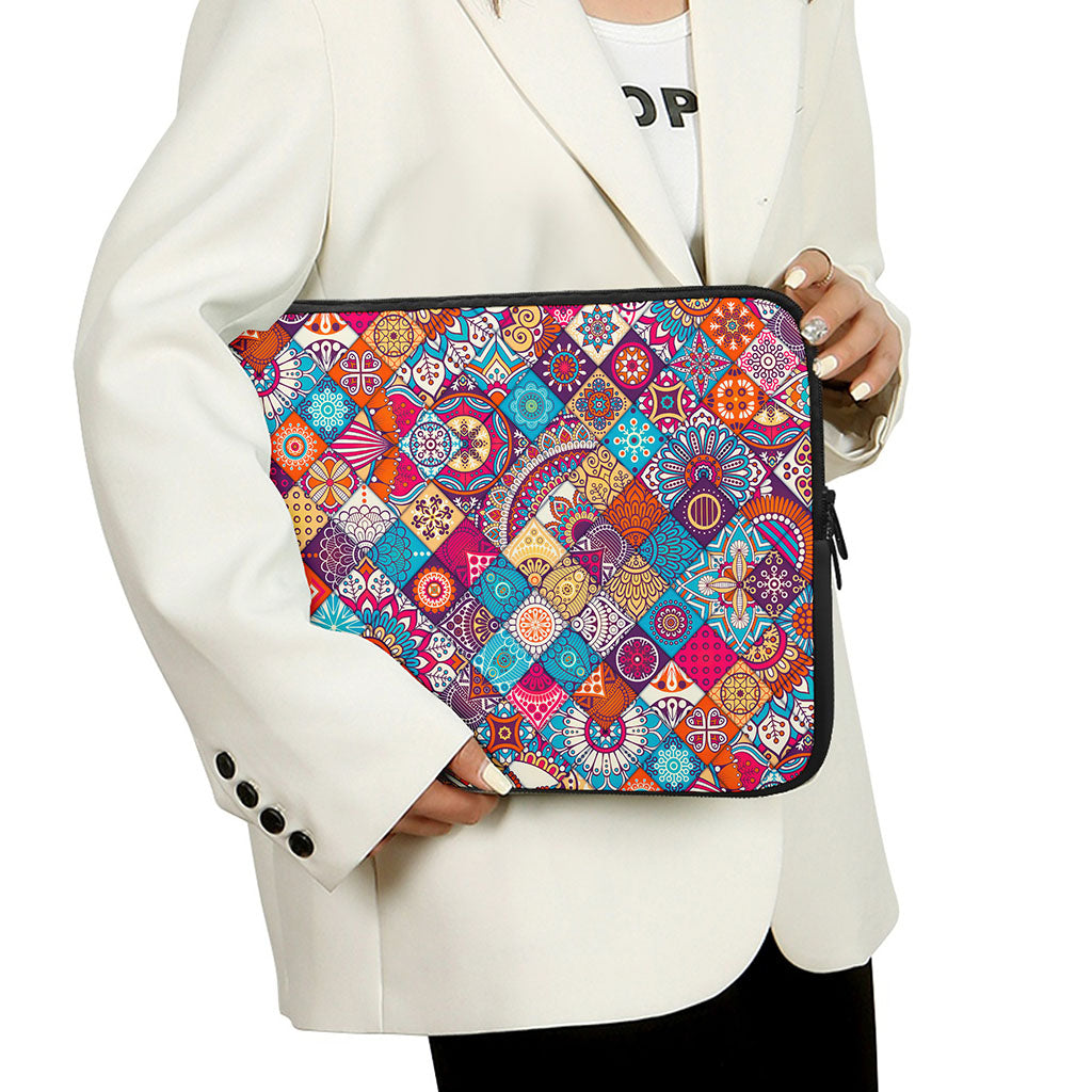 Ethnic Bohemian Mandala Pattern Print Laptop Sleeve