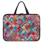 Ethnic Bohemian Mandala Pattern Print Laptop Sleeve With Handle
