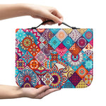 Ethnic Bohemian Mandala Pattern Print Leather Bible Cover