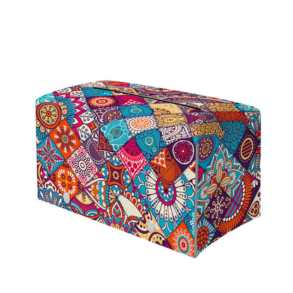 Ethnic Bohemian Mandala Pattern Print Leather Tissue Box Cover