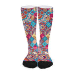 Ethnic Bohemian Mandala Pattern Print Long Socks