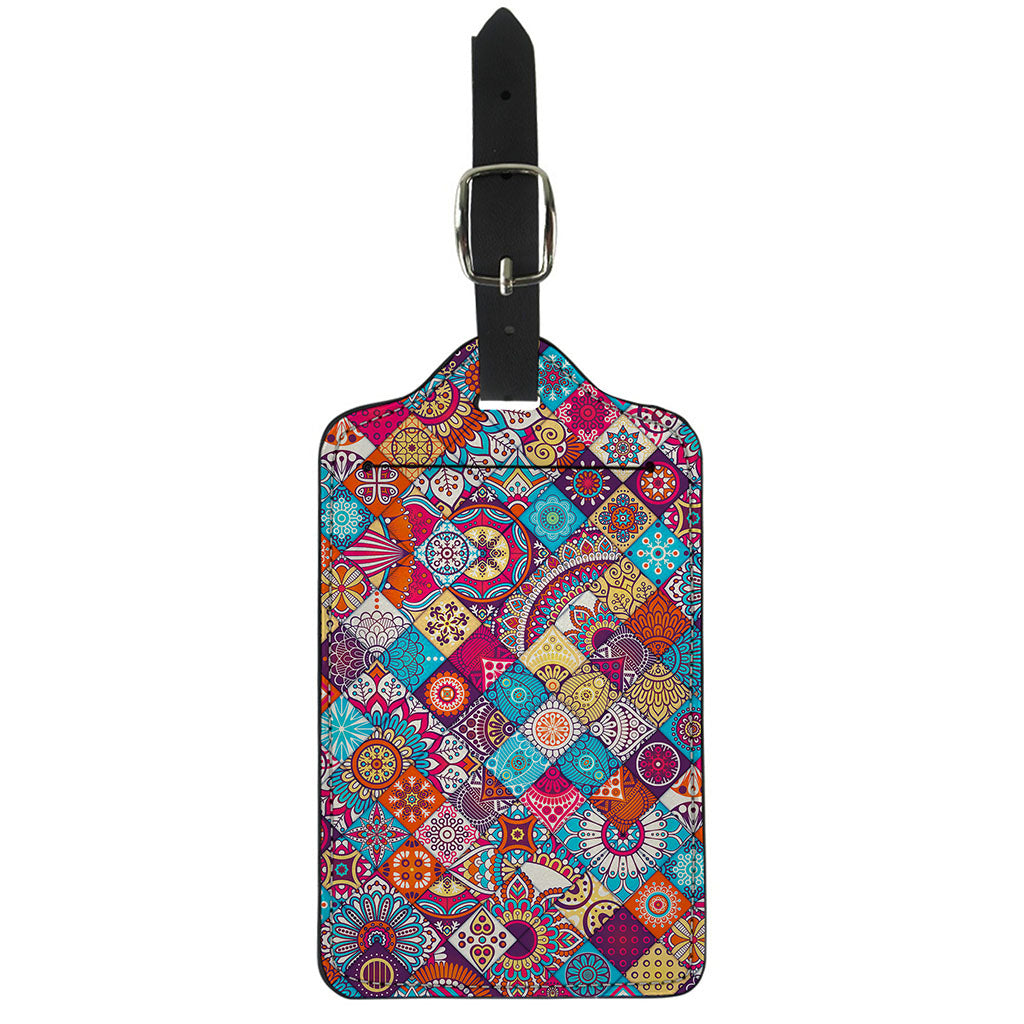 Ethnic Bohemian Mandala Pattern Print Luggage Tag