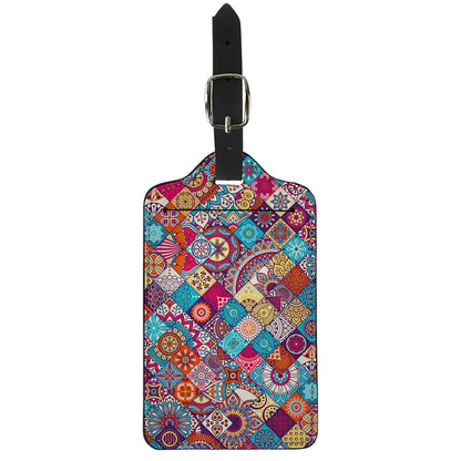 Ethnic Bohemian Mandala Pattern Print Luggage Tag