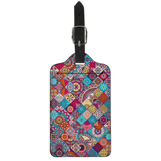 Ethnic Bohemian Mandala Pattern Print Luggage Tag
