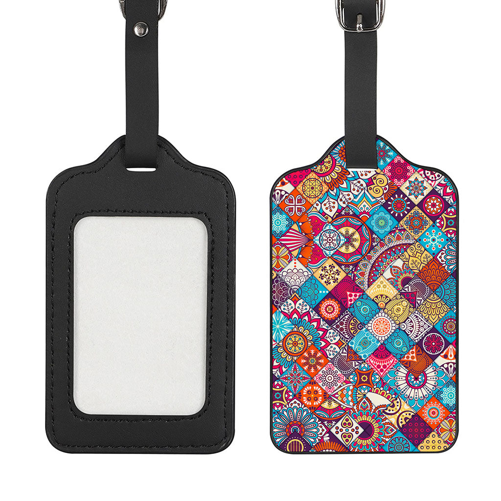 Ethnic Bohemian Mandala Pattern Print Luggage Tag