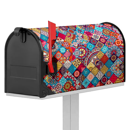 Ethnic Bohemian Mandala Pattern Print Mailbox Cover
