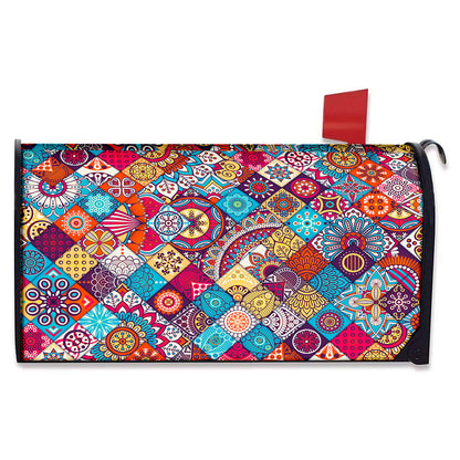 Ethnic Bohemian Mandala Pattern Print Mailbox Cover
