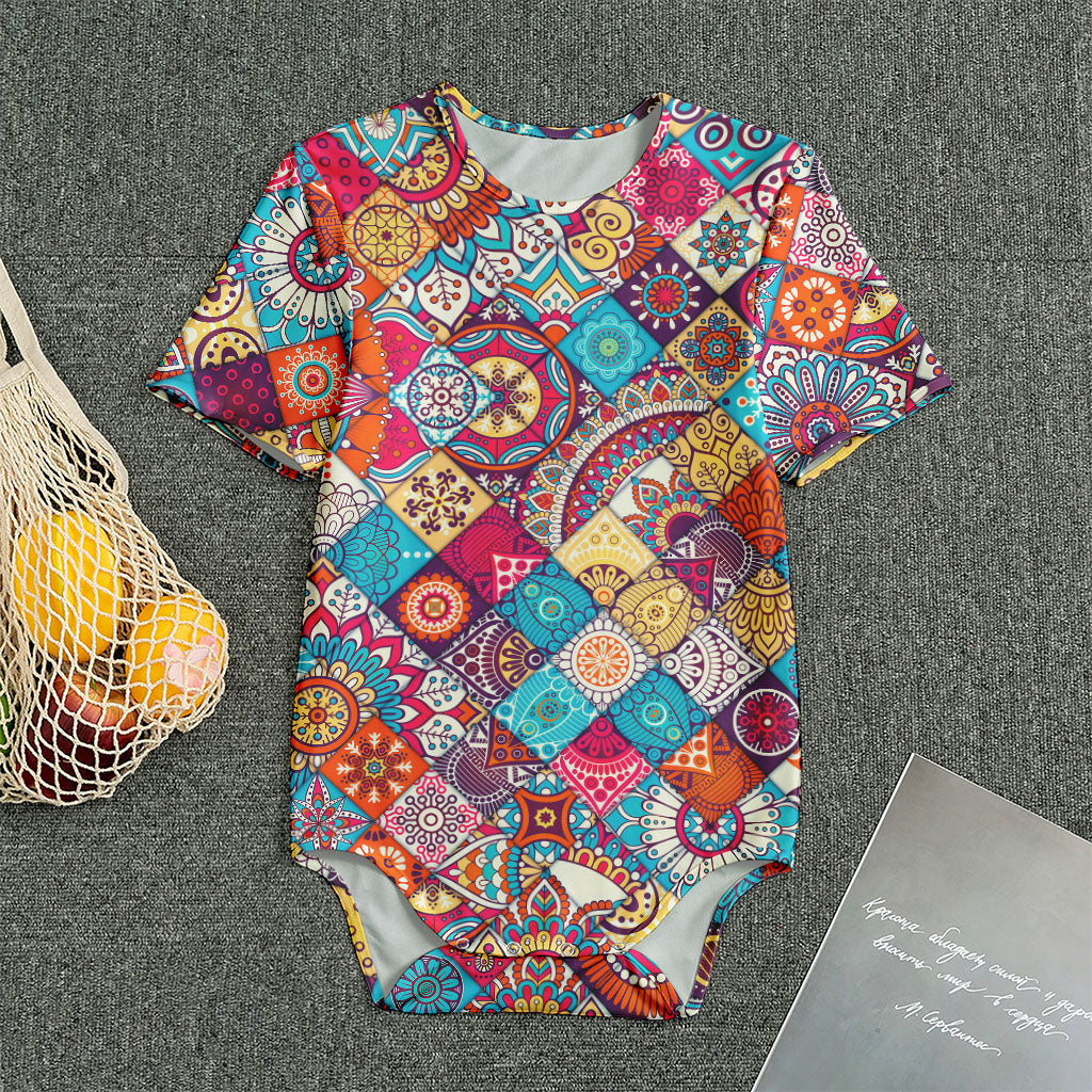 Ethnic Bohemian Mandala Pattern Print Men's Bodysuit