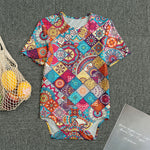 Ethnic Bohemian Mandala Pattern Print Men's Bodysuit