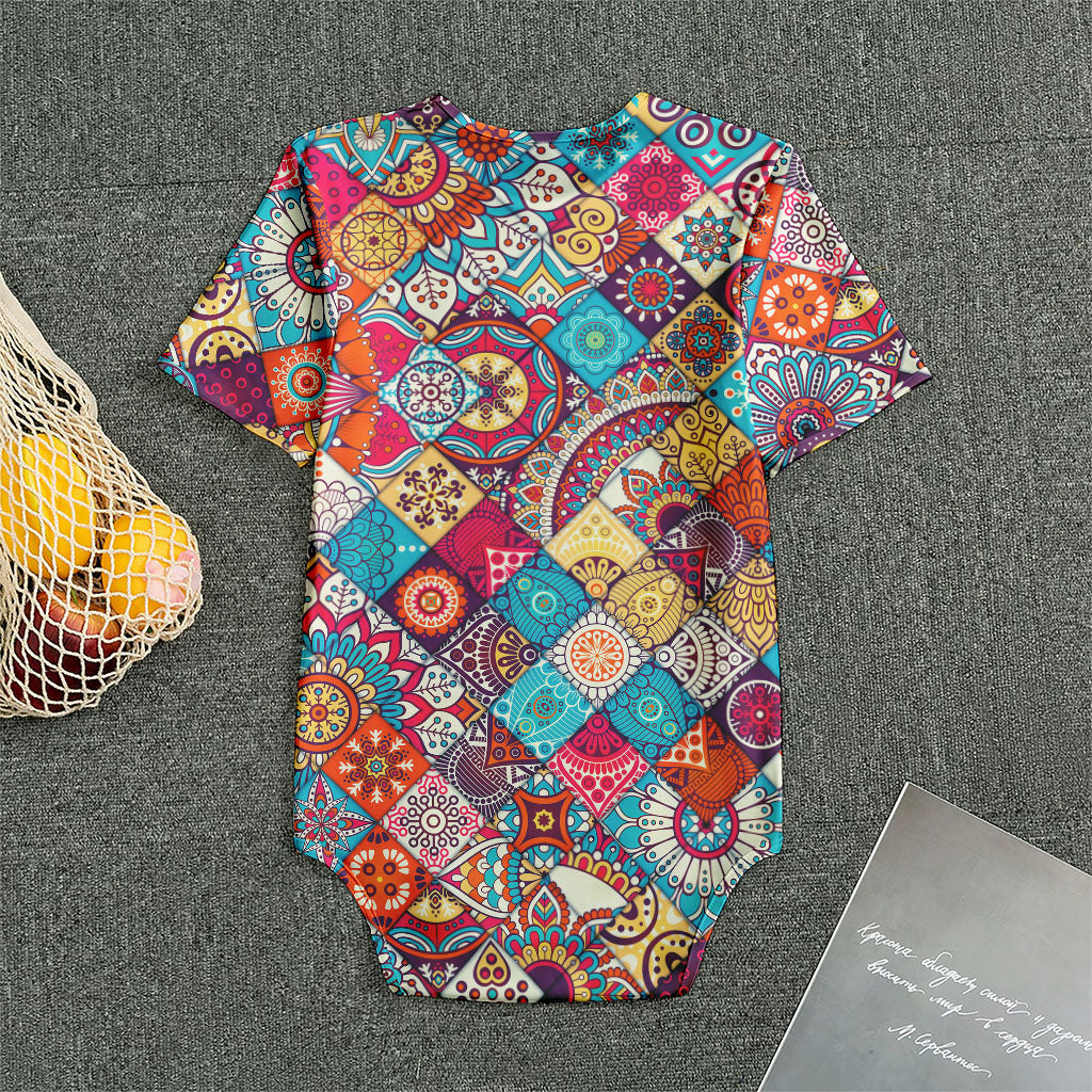 Ethnic Bohemian Mandala Pattern Print Men's Bodysuit