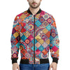 Ethnic Bohemian Mandala Pattern Print Men's Bomber Jacket