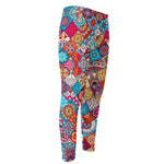Ethnic Bohemian Mandala Pattern Print Men's Compression Pants