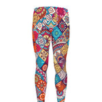 Ethnic Bohemian Mandala Pattern Print Men's leggings