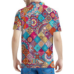 Ethnic Bohemian Mandala Pattern Print Men's Polo Shirt