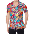 Ethnic Bohemian Mandala Pattern Print Men's Shirt